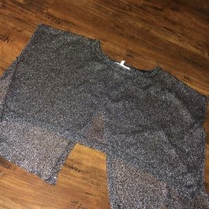 black, see through, sparkly bcbg tunic